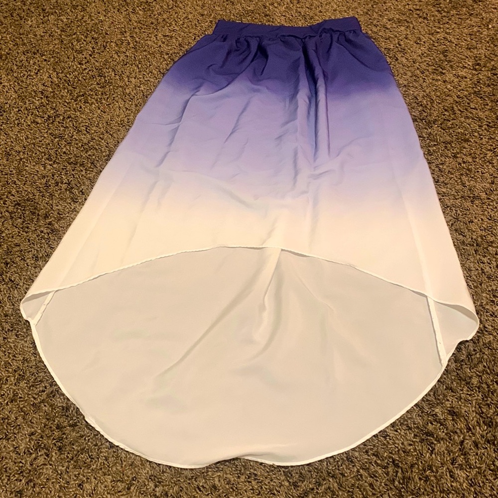 Short front long back skirt